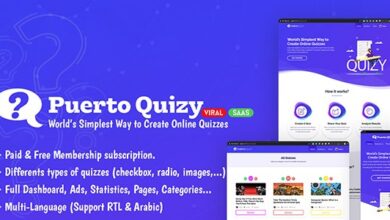 Puerto Quizy v1.1 Nulled - Premium Quiz Builder Script SAAS
