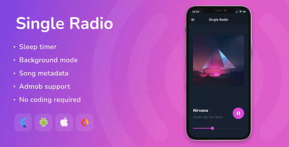 Single Radio v1.8 Nulled - Flutter Full App
