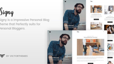 Signy v1.9.1 Nulled – A Personal Blog WordPress Theme