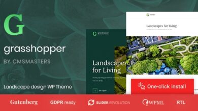 Grasshopper v1.1.1 Nulled - Landscape Design and Gardening Services WP Theme