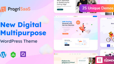 ProgriSaaS v1.1.0 Nulled – Creative Landing Page WordPress Theme