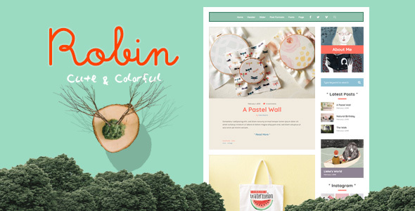 Robin v7.0.6 Nulled – Cute & Colorful Blog Theme