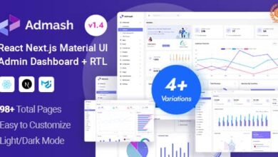 Admash v1.4 Nulled – Material Design React Next Admin Dashboard Template