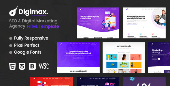 Digimax Nulled – SEO & Digital Marketing Agency HTML Template