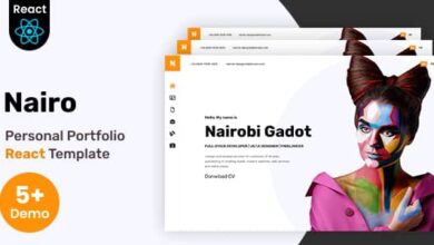Nairo Nulled – Personal Portfolio React Template + RTL