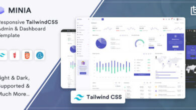 Minia v1.0 Nulled – Tailwind CSS Admin & Dashboard Template