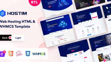 Hostim v4.0.0 Nulled – Web Hosting Services HTML Template with WHMCS
