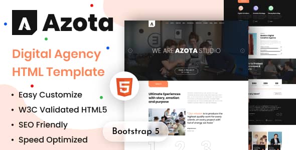 Azota Nulled – Digital Agency HTML Template