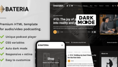 Bateria Nulled – Podcast HTML Site Template