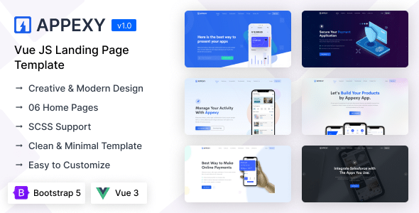 Appexy Nulled – Vue Landing Page Template