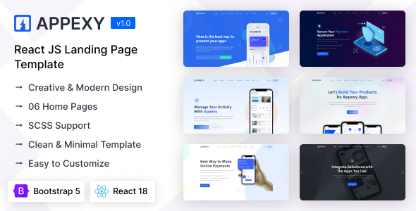 Appexy Nulled - React Landing Page Template