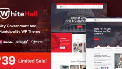 White Hall v1.4 Nulled - Municipal and Government WordPress Theme