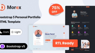 Morex Nulled - Bootstrap 5 Personal Portfolio HTML Template + RTL