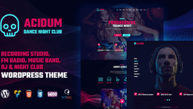 Acidum v1.4.5 Nulled - Night Club and DJ WordPress Theme