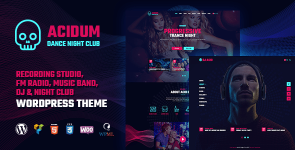 Acidum v1.4.5 Nulled - Night Club and DJ WordPress Theme
