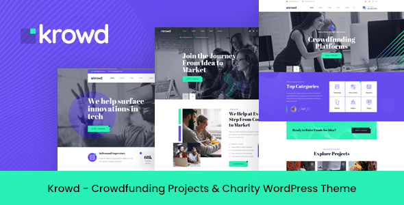 Krowd v1.2.9 Nulled - Crowdfunding & Charity WordPress Theme
