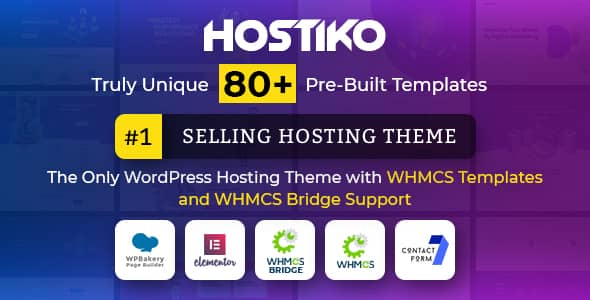 Hostiko v80.0.0 Nulled - WordPress WHMCS Hosting Theme