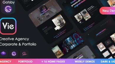 Vie Nulled - Gatsby Creative Portfolio & Agency template