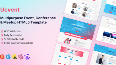 Uevent Nulled - Multipurpose Event, Conference & Meetup HTML5 Template