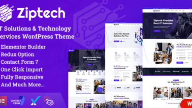 Ziptech v1.0 Nulled - IT Solutions Technology WordPress Theme