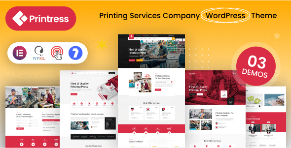 Printress v1.0 Nulled - Printing Services Company WordPress