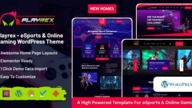 Playrex v1.1 Nulled - eSports & Gaming Clan News WordPress Theme