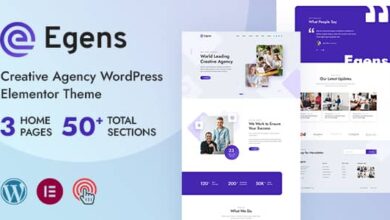 Egens v1.0 Nulled - Creative Agency WordPress Theme