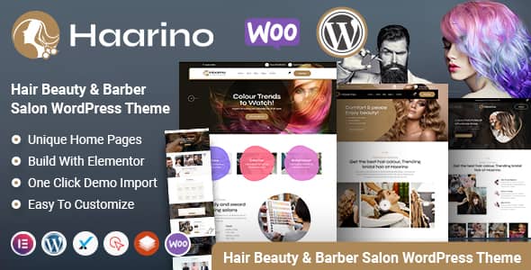 Haarino v1.2 Nulled - Hair Beauty Makeup Salon & Barber Shop WordPress Theme