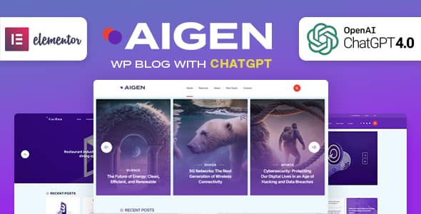 Aigen v1.0 Nulled - AI Inspired WordPress Blog Theme