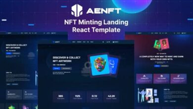 Aenft Nulled - NFT Minting or Collection React Template