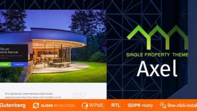Axel v1.1.2 Nulled – Single Property Real Estate Theme