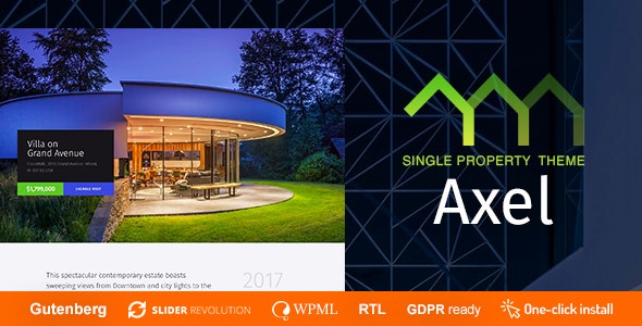 Axel v1.1.4 开心版 – 单一房产房地产主题