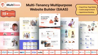 MultiSaas v1.2.2 Nulled - Multi-Tenancy Multipurpose Website Builder (Saas)