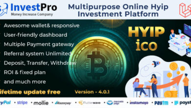 Hyip InvestPro v4.0.1 – Advance HYIP & ICO Investment Wallet & Banking Platform Free