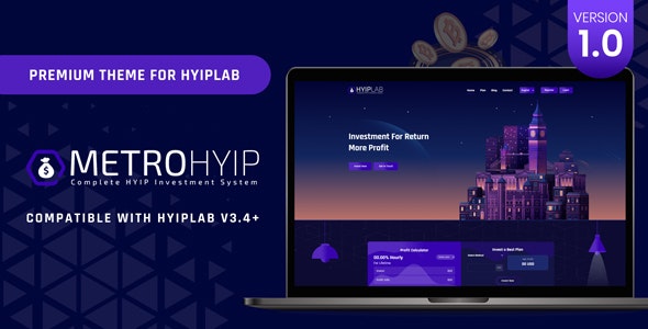 METROHYIP v1.0 Nulled - Premium Theme For HYIPLab