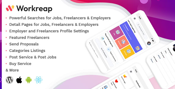 Workreap React Native v2.6 Nulled - Android and IOS Mobile APP