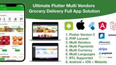 Grocery / delivery services / ecommerce multi vendors(android + iOS + website) flutter 3 / laravel v2.0 Free