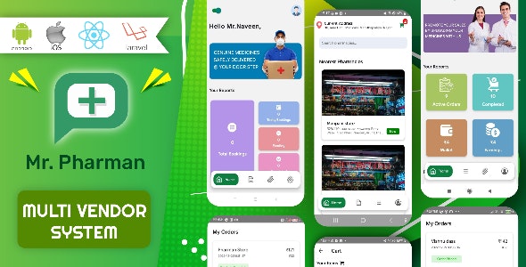 Mr.Pharman Nulled - React native multi vendor - pharmacy complete solution - 2 May 2023