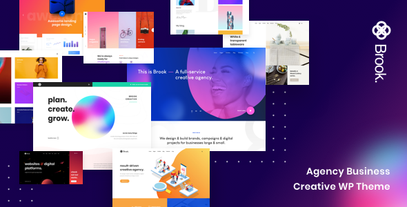Brook v2.8.0 Nulled - Agency Business Creative WordPress Theme