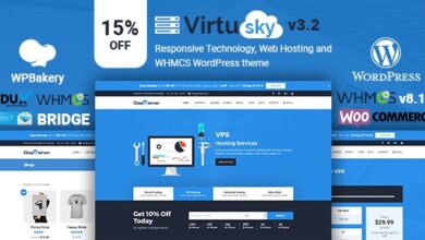 VirtuSky v3.4.1 Nulled - Responsive Web Hosting and WHMCS WordPress Theme