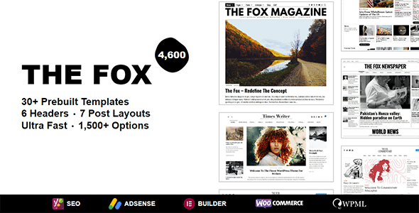 The Fox v5.5.4.1 Nulled - Minimal WordPress Blog Magazine Theme
