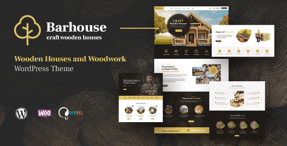 Barhouse v1.1.6 Nulled - Wooden House Construction and Woodworks WordPress Theme