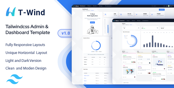 T-Wind Nulled - Tailwind CSS Admin Dashboard Template