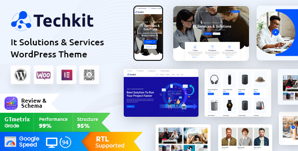 Techkit v1.6 – Technology & IT Solutions WordPress Theme