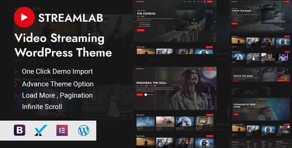 Streamlab v2.0.9 Nulled - Video Streaming WordPress Theme
