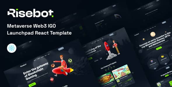Risebot Nulled - Metaverse IGO Launchpad React Template