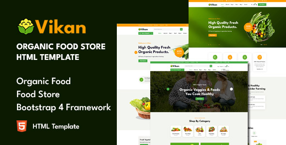 Vikan Nulled - Organic Food Store HTML Template