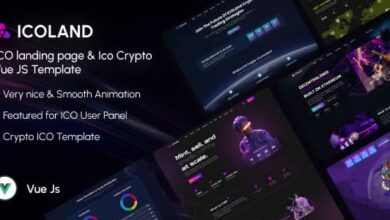 ICOLand Nulled - ICO landing page & ICO Crypto Vue Js Template