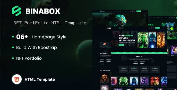 Binabox Nulled - NFT Portfolio HTML Template
