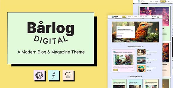 Barlog v1.1 Nulled - A Modern Blog & Magazine Theme